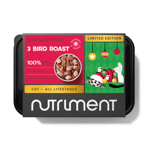 Nutriment CAT Raw 3 Bird Roast 500g CHRISTMAS LIMITED EDITION