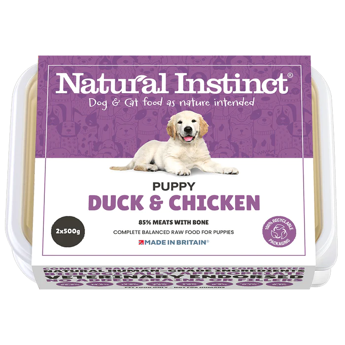 2 x 500g Natural Instinct Puppy Duck & Chicken 2 x 500g