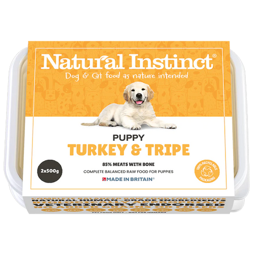 2 x 500g Natural Instinct Puppy Turkey & Tripe 2 x 500g