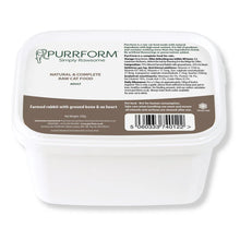 Purrform Cat - Farmed Rabbit with ground bone & Ox heart 450g Tub