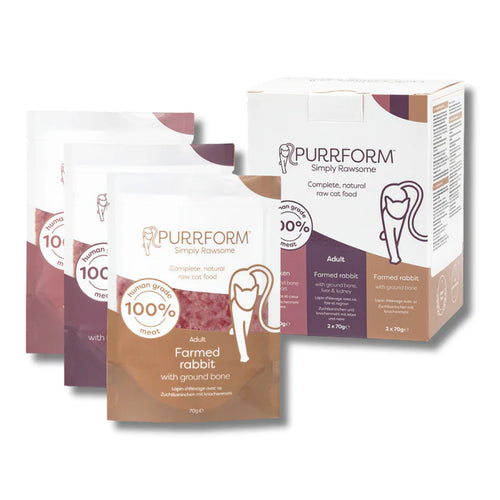 Purrform Cat - Mixed Box (Chicken / Rabbit) 6 x 70g Pouches