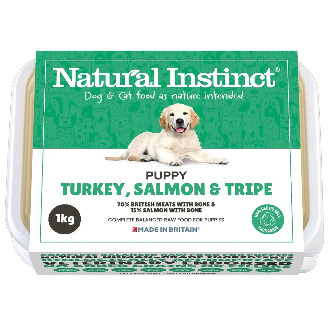 Natural Instinct Puppy Turkey, Salmon and Tripe 1kg